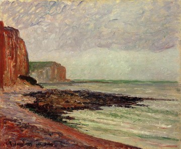  Cliff Art - cliffs at petit dalles 1883 Camille Pissarro